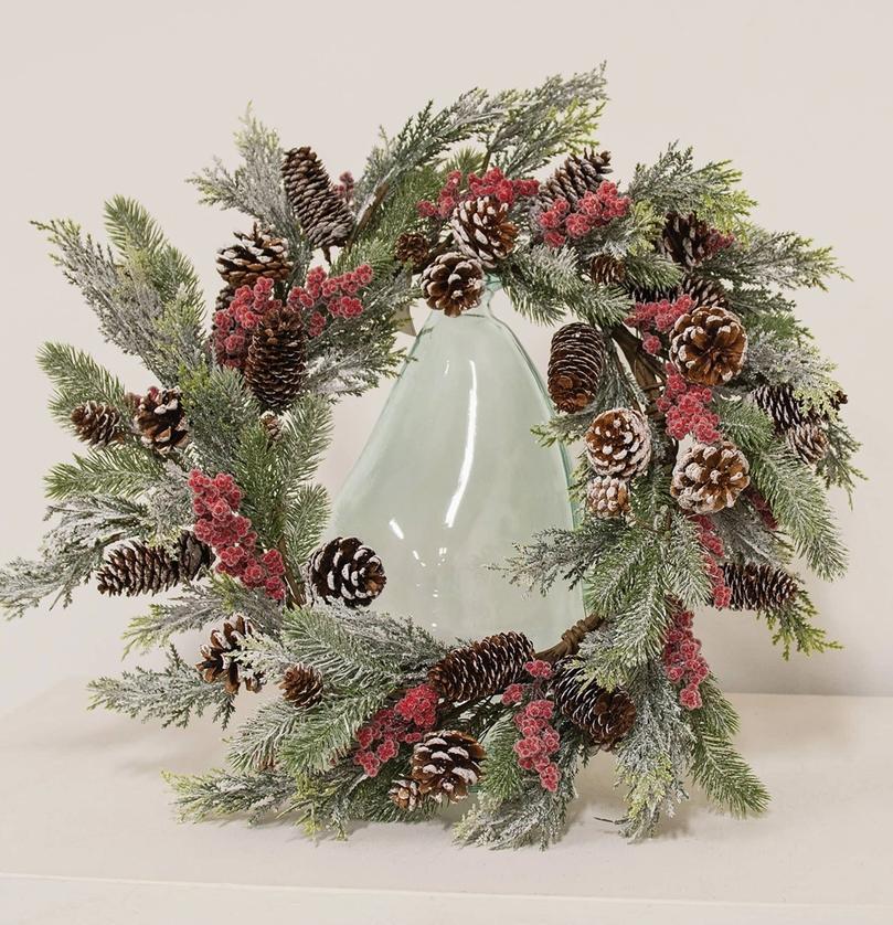 Frosted Woodland Celebration Wreath - 24"