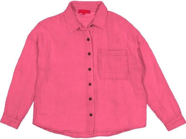 Simply Southern Button Down Shirt (Hot Pink)