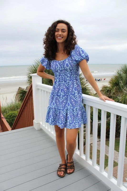 Simply Southern Tie Back Dress (Paisley)