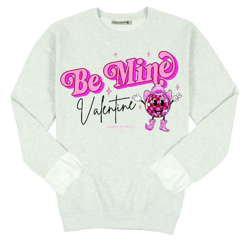 Simply Southern Be Mine Valentine Flurry Crew Sweatshirt