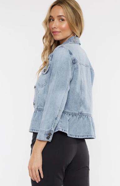 Marilou Peplum Denim Jacket