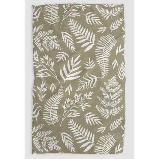 Geometry Kitchen Tea Towel Olive