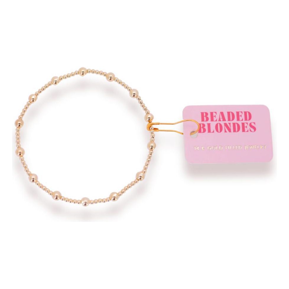 Beaded Blondes June Bracelet in Gold