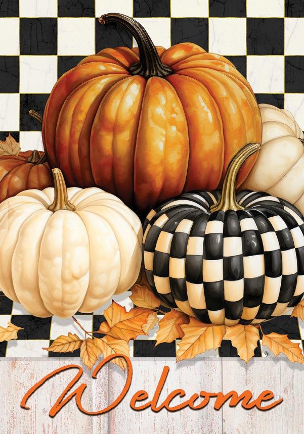 Checkered Pumpkin Flag