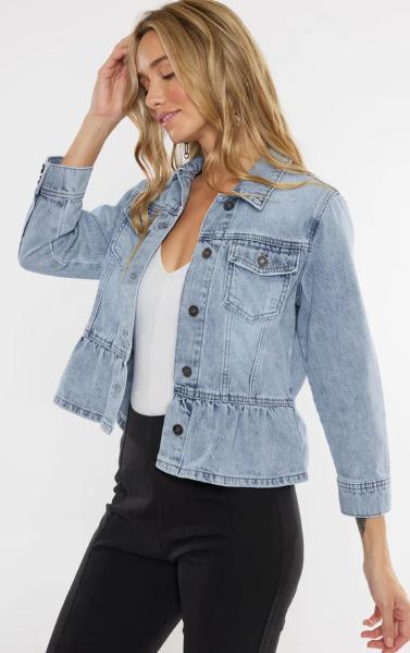 Marilou Peplum Denim Jacket