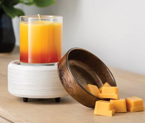 White Washed Bronze 2-In-1 Classic Fragrance Warmer