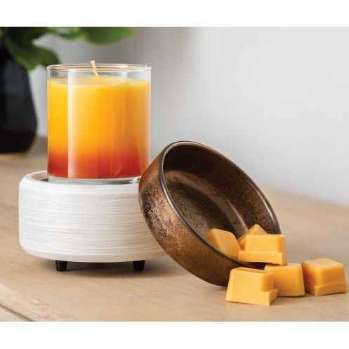 White Washed Bronze 2-In-1 Classic Fragrance Warmer