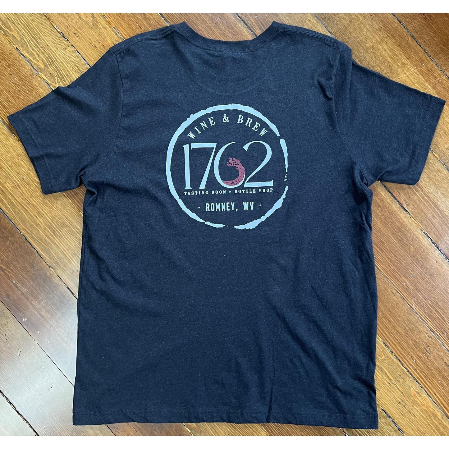 1762 Wine & Brew Tee (Heathered Black)