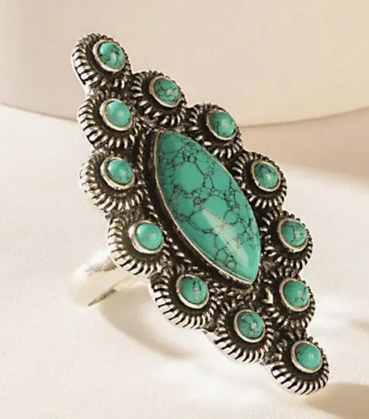 The Oathkeeper Ring in Forged Teal
