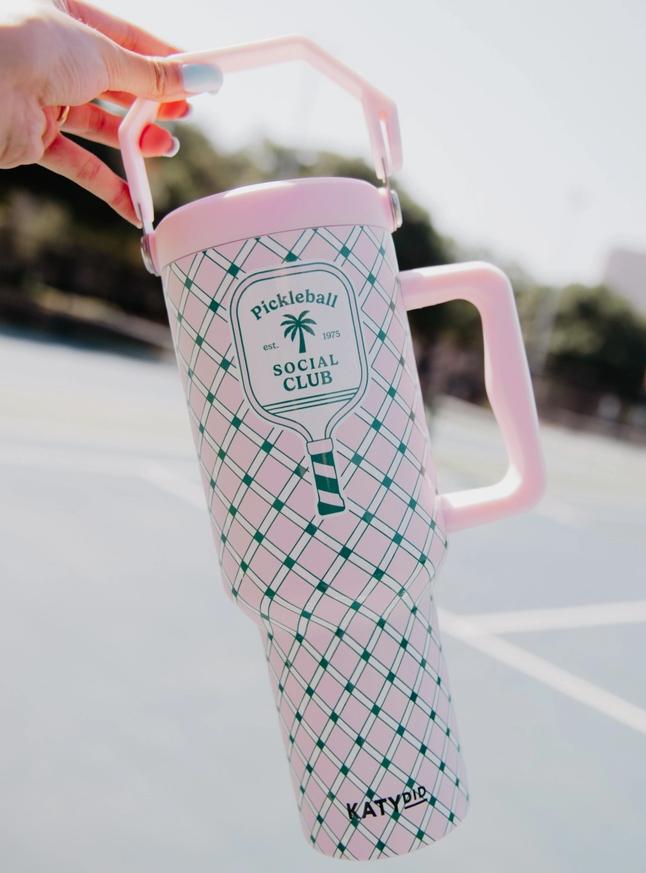 Pickleball Social Club 38 oz Tumbler with Handle