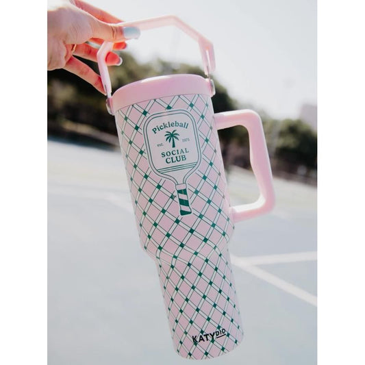 Pickleball Social Club 38 oz Tumbler with Handle