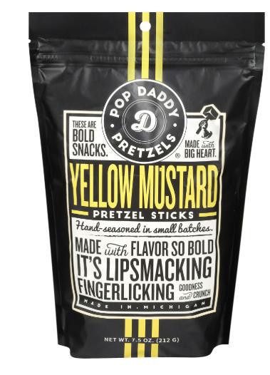 Pop Daddy Yellow Mustard Pretzel Sticks