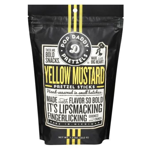 Pop Daddy Yellow Mustard Pretzel Sticks