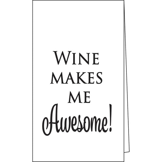 Wine Makes Me Awesome Bar Towel