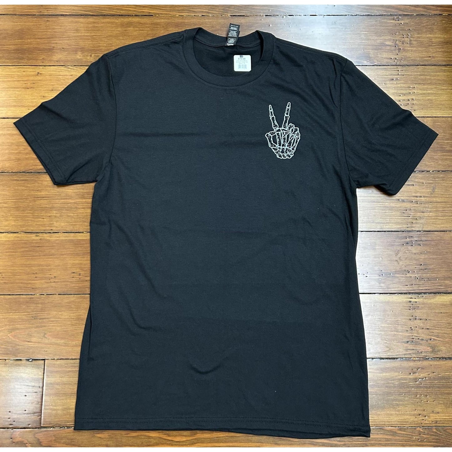 1762 Wine & Brew Skeleton Hand Tee (Black)