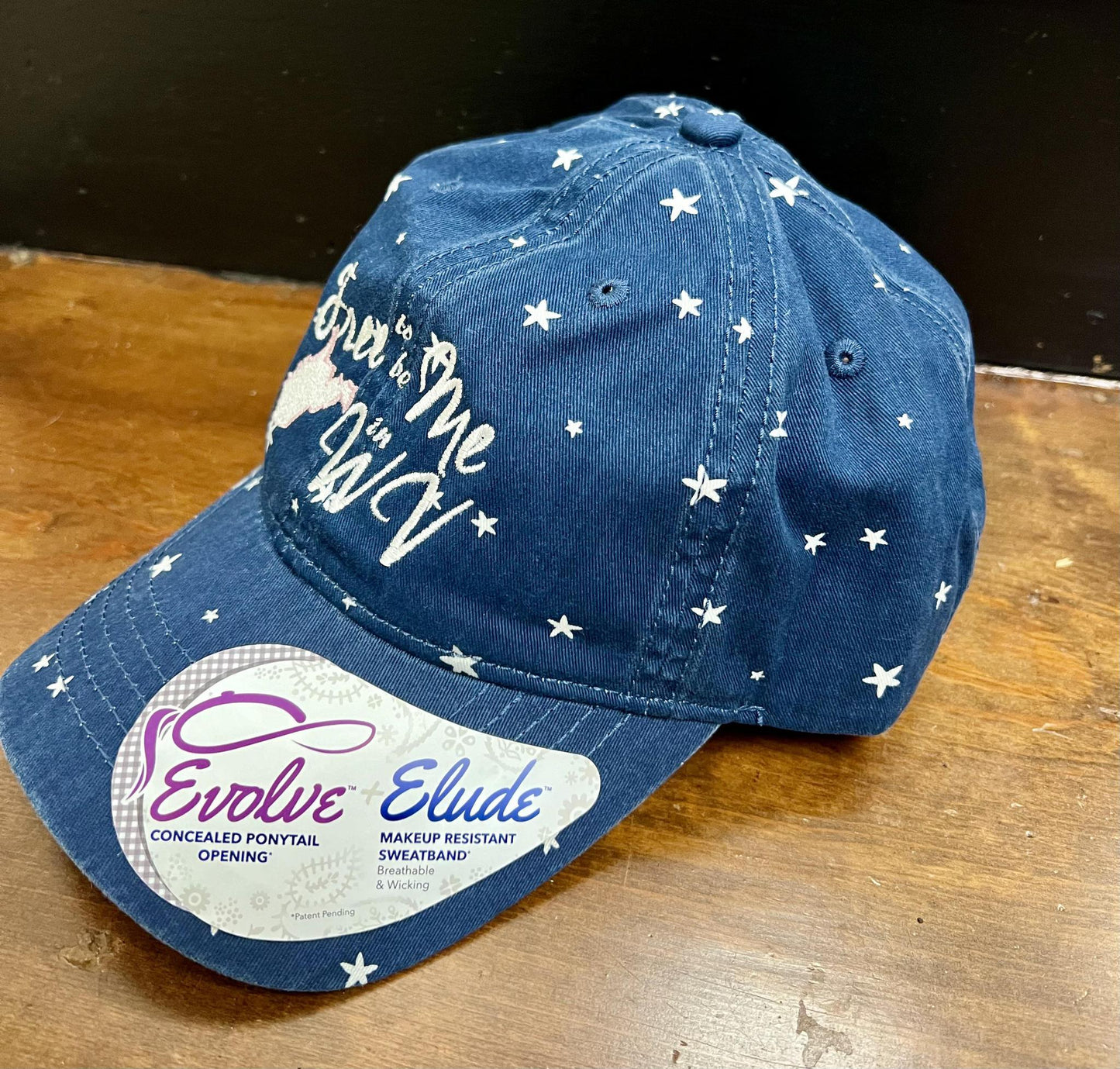 Free To Be Me In WV Hat (Stars Pink Outline)
