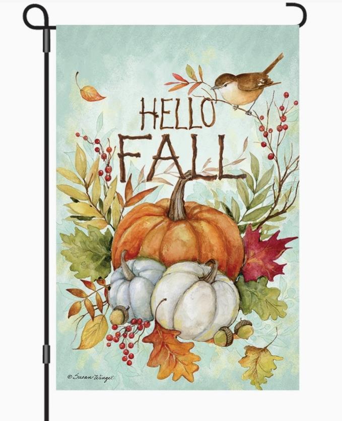 13 in. Elite Oversized Garden Flag - Hello Fall