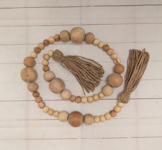 46" Wood Bead Garland