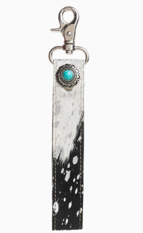 Myra Concho Delight Key Fob in Black & White