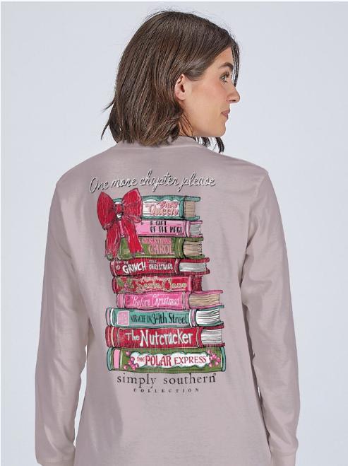 Simply Southern Long Sleeve Christmas Books Tee