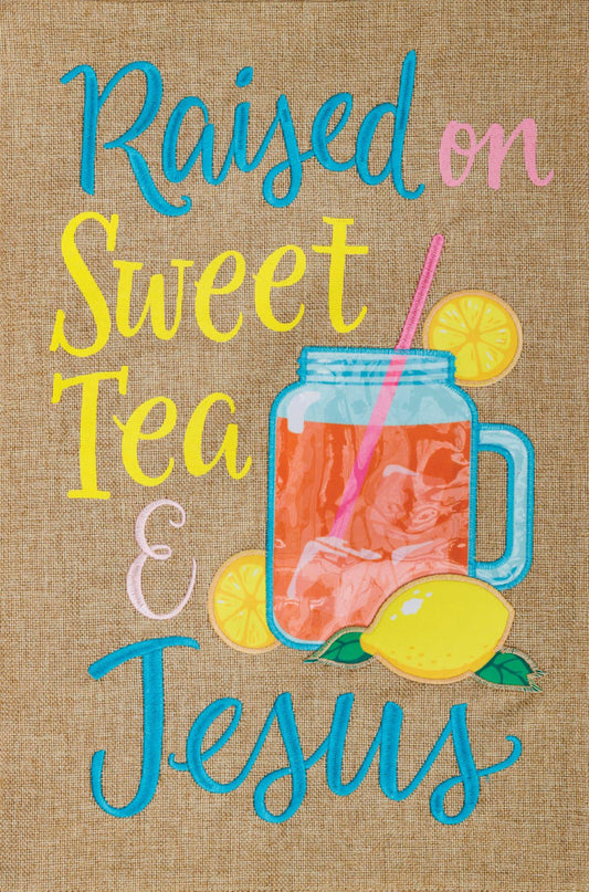 Sweet Tea-Burlap-Flag