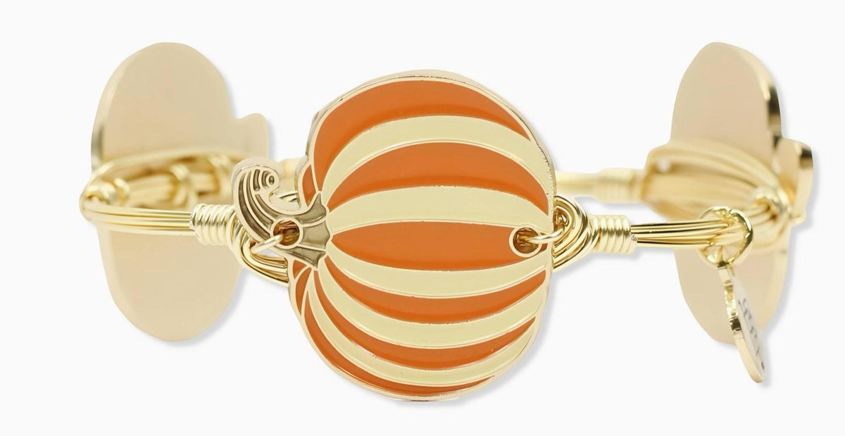 The Striped Pumpkin Bangle Bracelet - Orange