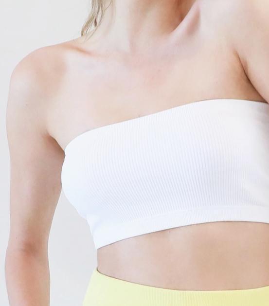 Ribbed Bandeau Top