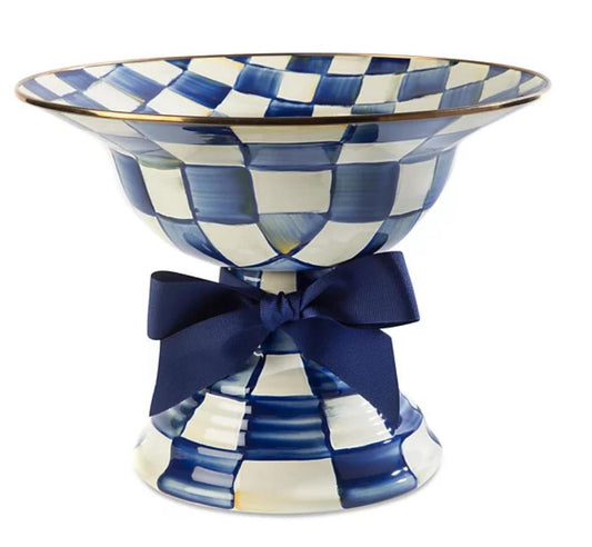 Mackenzie Childs Royal Check Compote (Large)