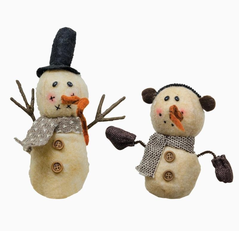 Snowman Plush Ornament Assorted