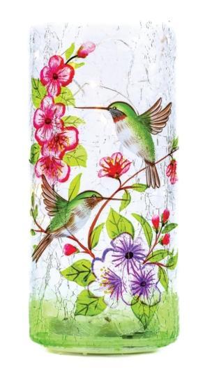 Hummingbird - LED Glass Pillar