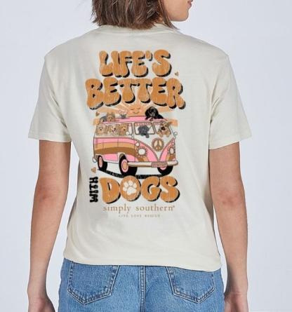 Simply Southern Short Sleeve Better Dogs Tee