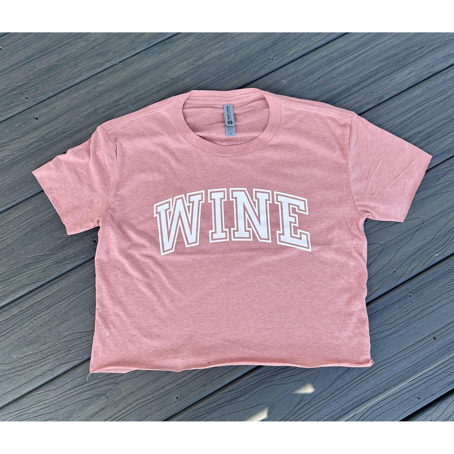 WINE Cropped Tee (Peach)