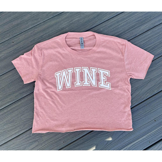 WINE Cropped Tee (Peach)