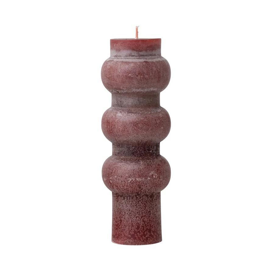 Unscented Totem Pillar Candle (Red)