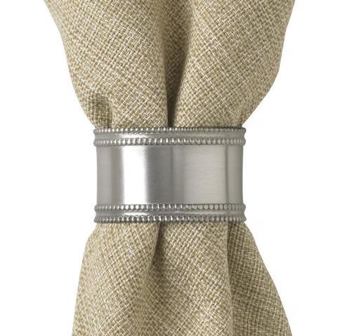 Beaded Pewter Napkin Ring