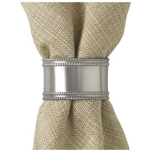 Beaded Pewter Napkin Ring