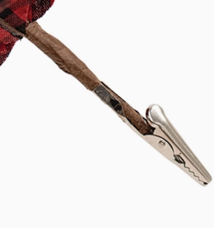 Red/Black Plaid Poinsettia Ornament