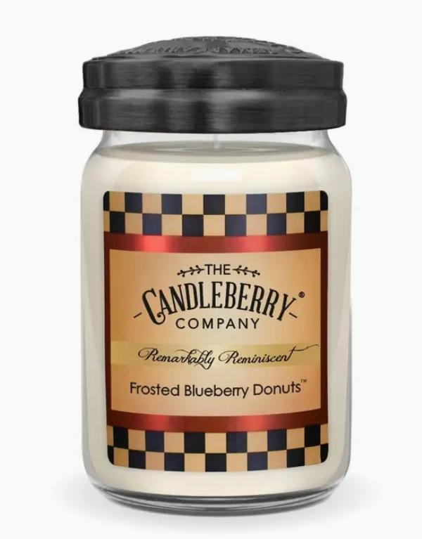 The Candleberry Company Frosted Blueberry Donuts™, Large Jar Candle