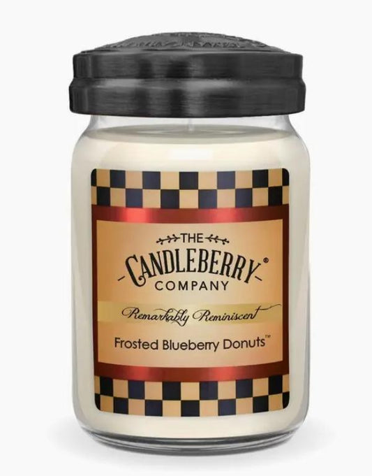 The Candleberry Company Frosted Blueberry Donuts™, Large Jar Candle
