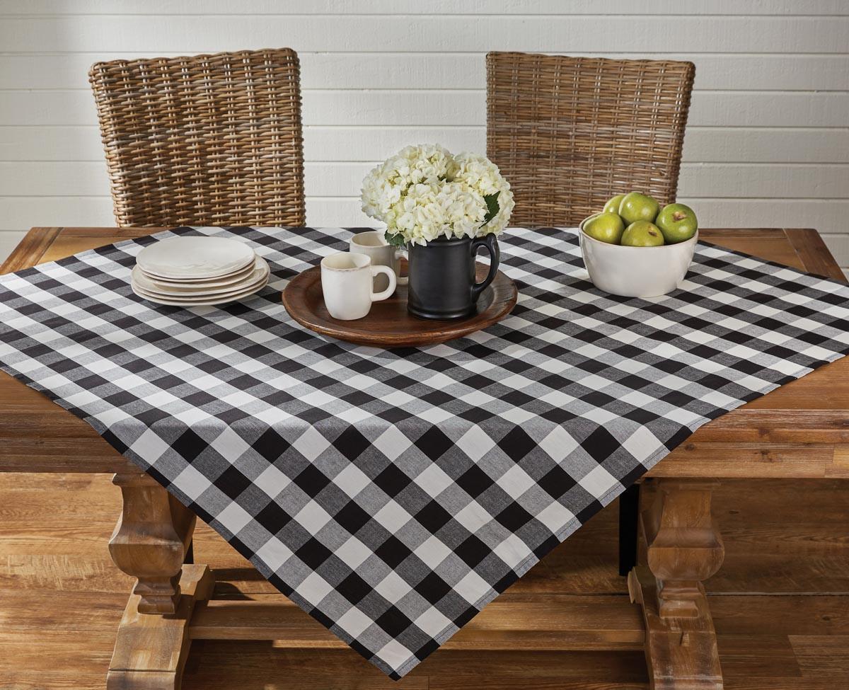 Park Design Wicklow Check Tablecloth (Black & Cream)