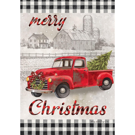 Christmas Truck Flag