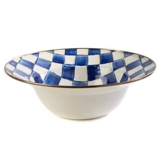 Mackenzie Childs Royal Check Serving Bowl
