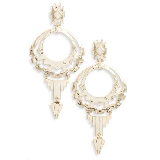 Kendra Scott Shiva Statement Gold Earrings