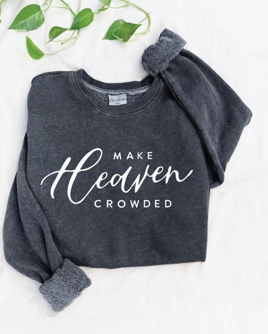 Make Heaven Crowded Mineral Graphic Sweatshirt (Vintage Black)