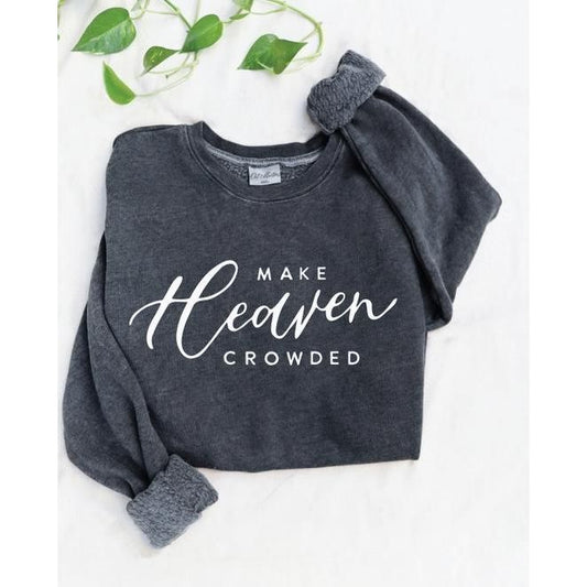 Make Heaven Crowded Mineral Graphic Sweatshirt (Vintage Black)