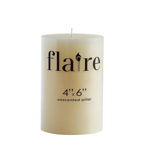 Unscented Pillar Candle (Flaire- Cream)