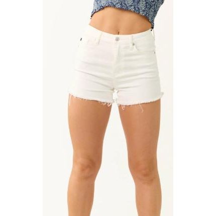 KanCan High Rise Shorts (White)
