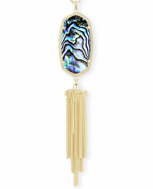 Kendra Scott Rayne Long Pendant Necklace in Abalone Shell