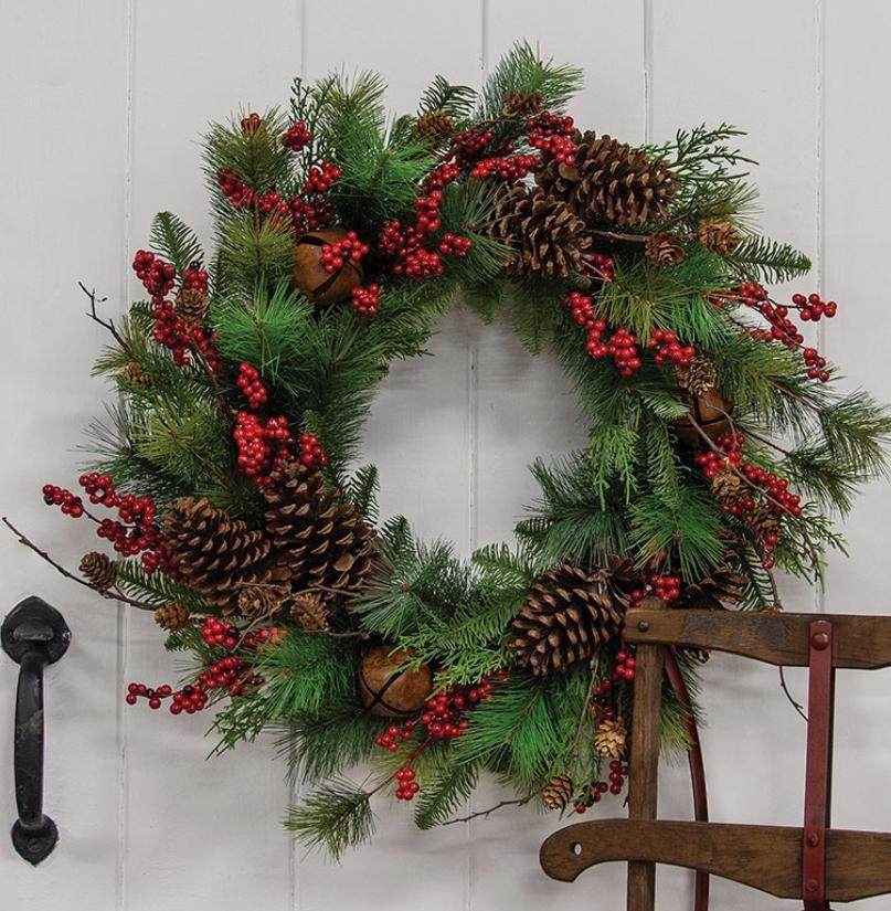 Jingle Berry Mixed Pine Wreath - 26"