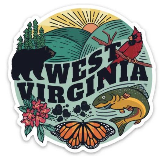 West Virginia Icons Sticker